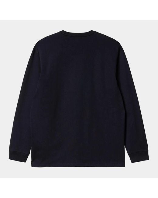 Carhartt Blue Chase Long-Sleeve T-Shirt for men