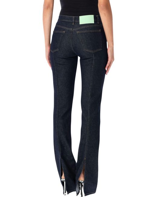 Haikure Blue Chewy Split-Hem Jeans