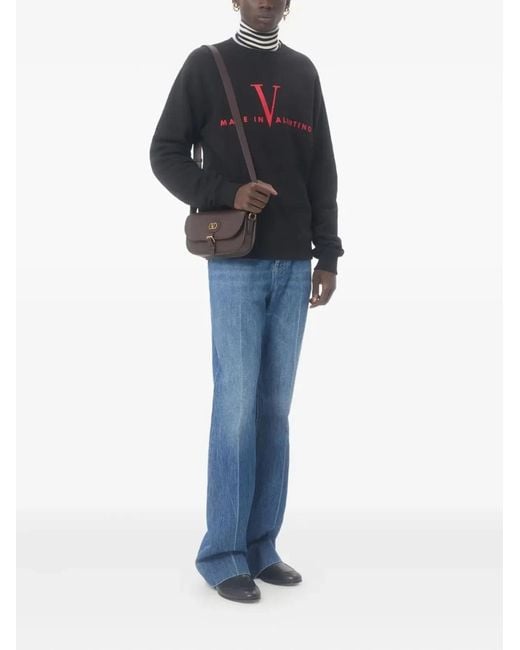 Valentino Garavani Blue Sweatshirt With Print Made for men