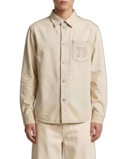 Golden Goose Deluxe Brand Natural "Journey M's" Denim Work Jacket Peter Bleach Laguna Wash for men