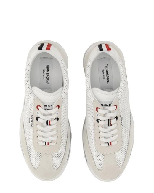 Thom Browne White Tech Runner Sneaker