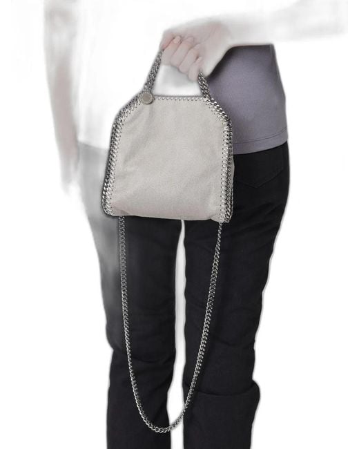 Stella McCartney Gray Falabella Tiny Crossbody Bag