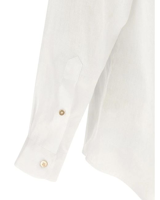 Rivvia Projects White Linen Shirt for men