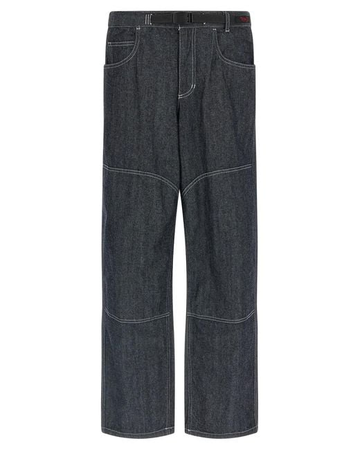 Gramicci Gray 'Japanese Chambray Double Knee' Jeans for men