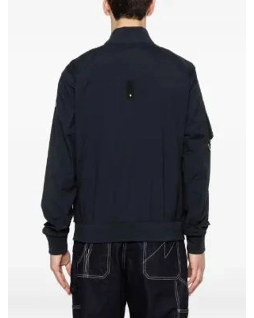 Moose Knuckles Blue Courville Bomber Crinkle for men