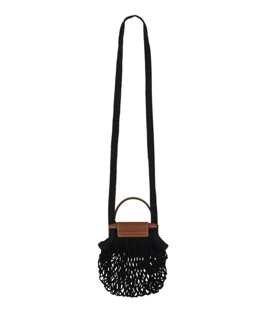 Longchamp Black Borsa Le Pliage Filet Mini