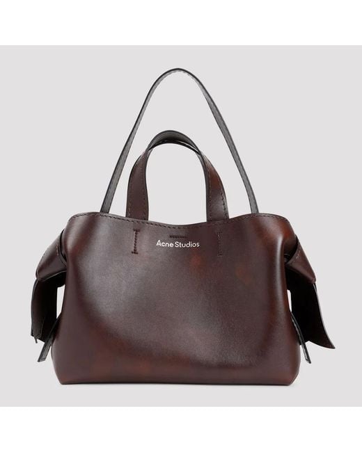 Acne Brown Musubi New Aged R Shopper Bag