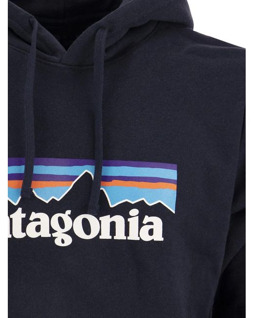 Patagonia Blue Cotton Blend Hoodie for men