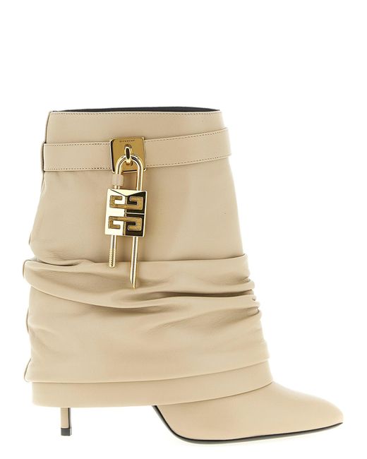 Givenchy Natural 'Shark Lock Stiletto' Ankle Boots