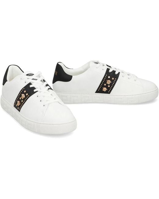 Versace White Greek Sneakers for men