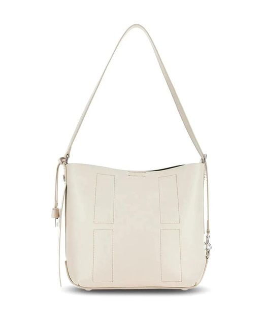 Hogan White Hobo Bag Hocket Medium