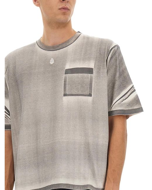 McQueen Gray Multicoloured Cotton T-Shirts for men