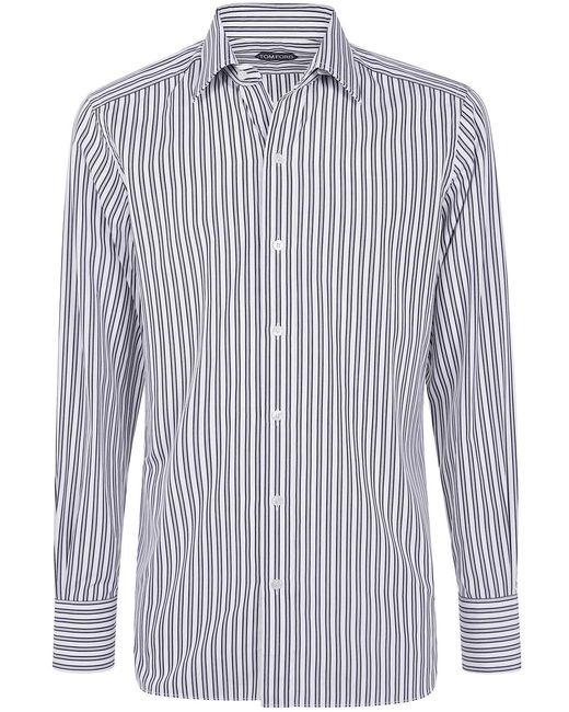 Tom Ford Blue Alternate Stripe Slim Fit Shirt for men
