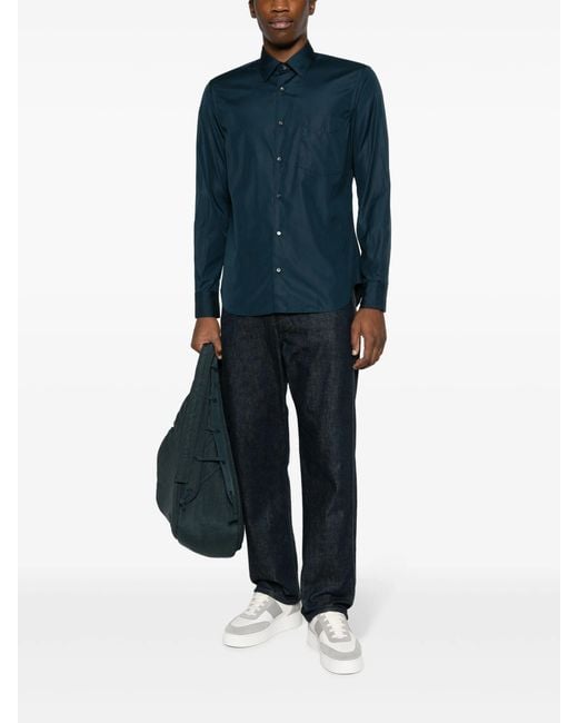 Aspesi Blue Cotton Sedici Shirt for men