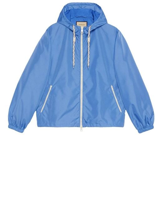 Gucci Blue Nylon Jacket for men