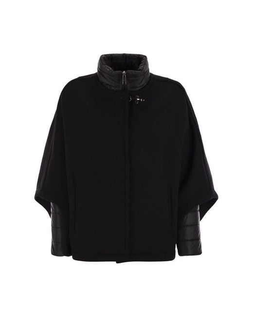 Fay Black 3-In-1 Double-Sided Wool And Cashmere Cape