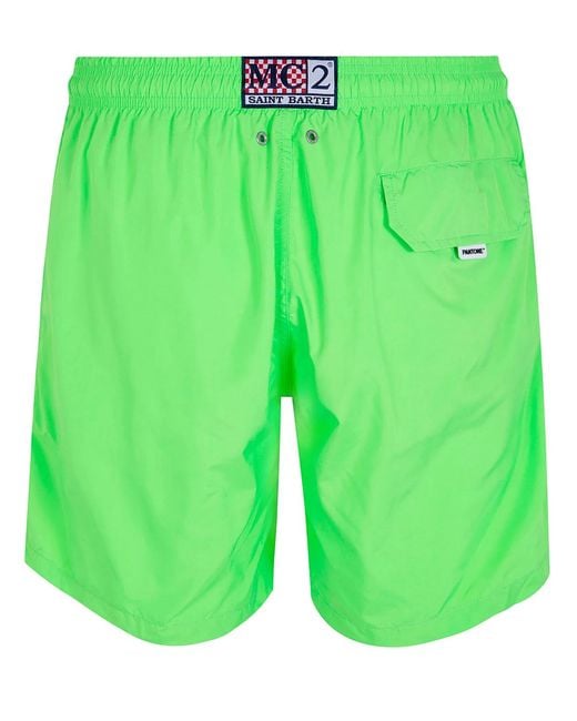 Mc2 Saint Barth Green "Lighting Pantone" Swim Shorts for men