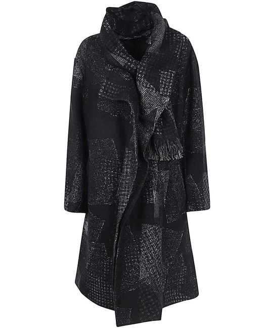 Y's Yohji Yamamoto Black Ka-Scarf Coat
