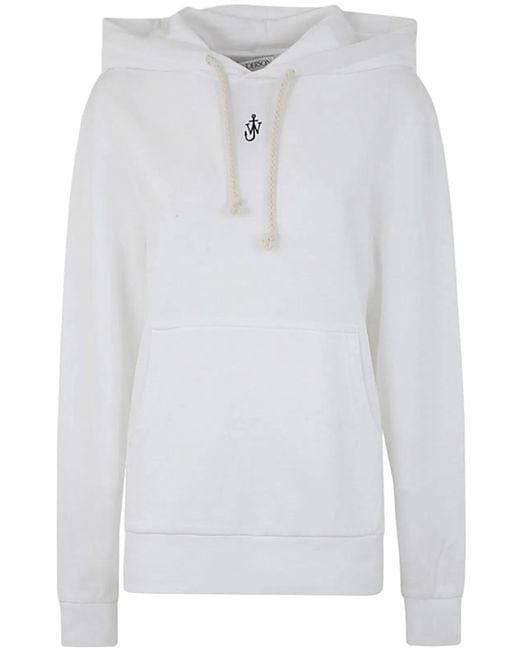 J.W. Anderson White Anchor Embroidery Hoodie