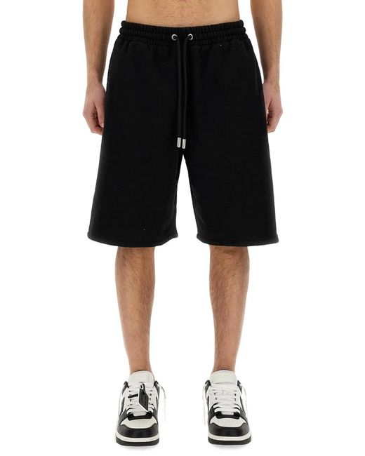 Off-White c/o Virgil Abloh Black Bermuda With Logo for men