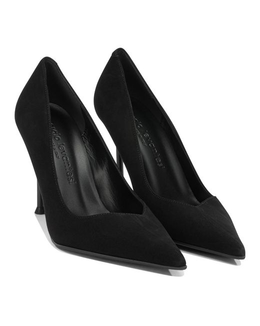 Sergio Levantesi Black Leather Rubber Pumps