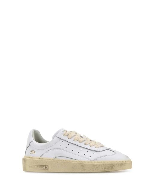 DSquared² White Leather Sneakers