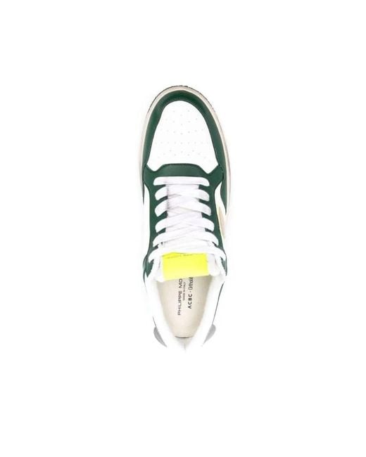 Philippe Model Green Lyon Low Sneakers for men