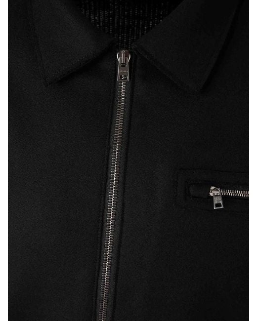 Herno Black Wool Shirt Jacket for men