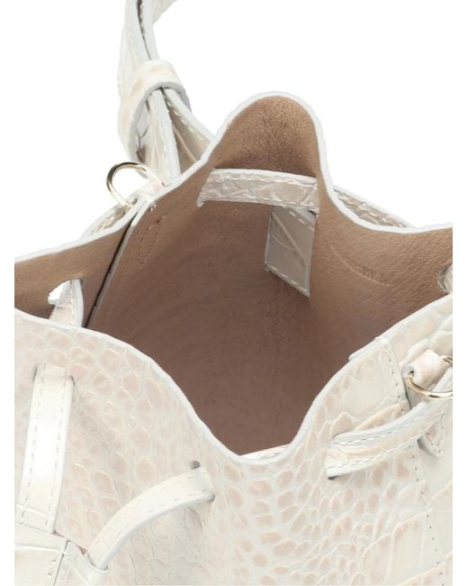 Nanushka White Minee Convertible Bucket Bag