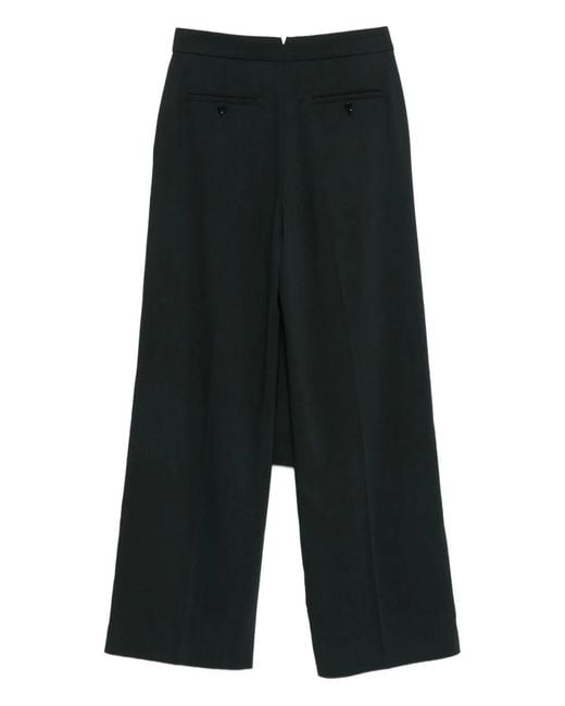 AMI Black Wool Trousers