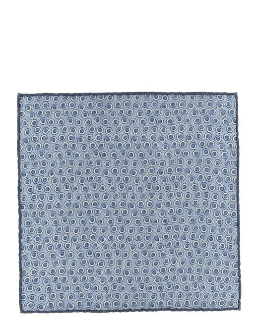 Brunello Cucinelli Blue Polka Dot Pocket Clutch Bag for men