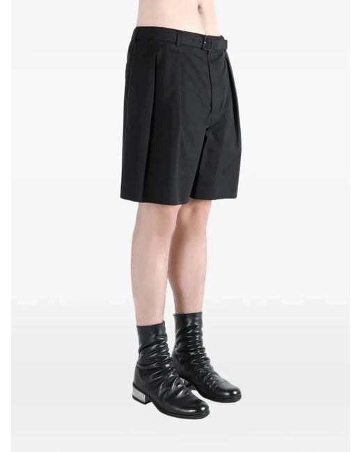 Saint Laurent Black Fit Cotton Bermuda Shorts for men