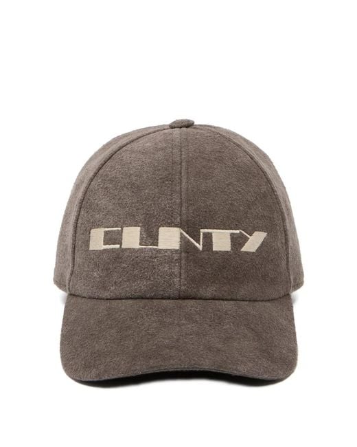 Rick Owens Gray Baseball Cap for men