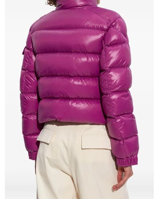 Moncler Purple Petra Short Down Jacket