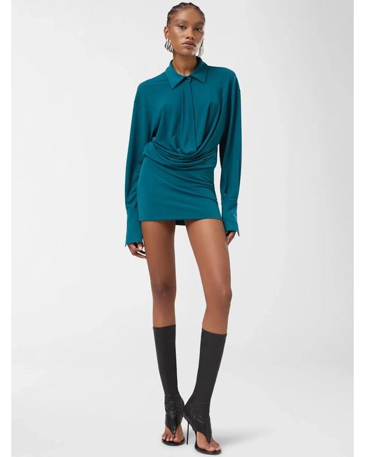 ANDAMANE Blue Lilia Mini Dress