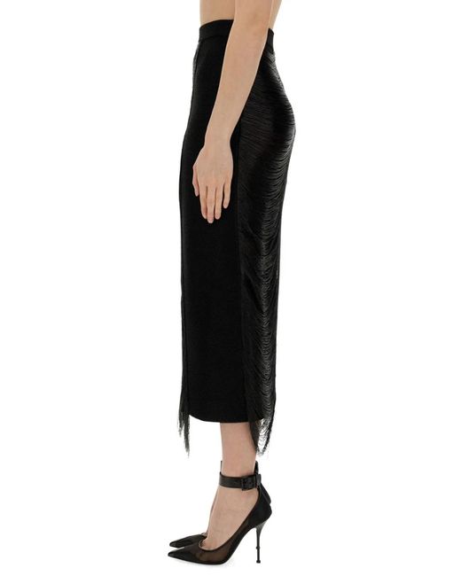 McQueen Black Long Skirt