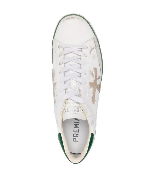 Premiata White Low Sole Sneaker for men