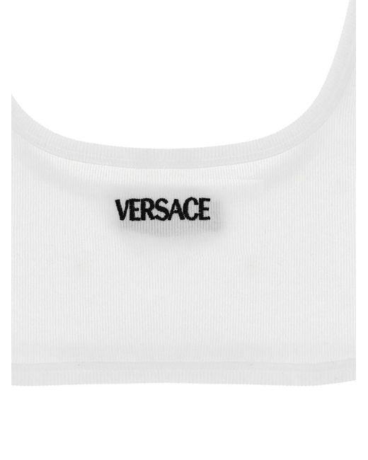 Versace White Logo' Bra