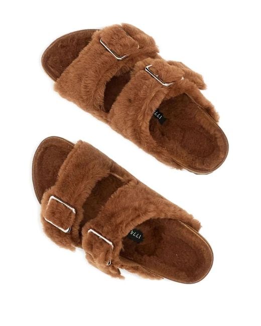 Birkenstock Brown Arizona Shearling Sandals