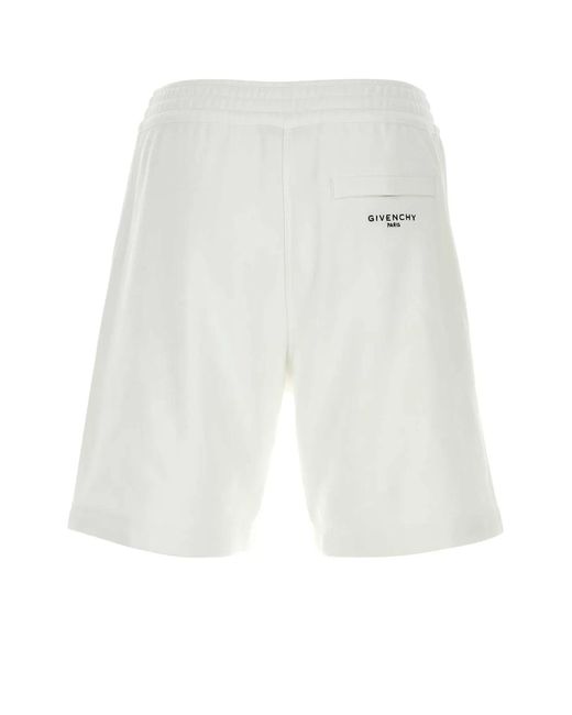 Givenchy White Regular Fit Shorts for men