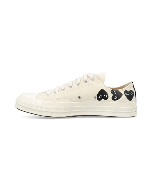 COMME DES GARÇONS PLAY White Sneaker Chuck 70 Multi Hearts