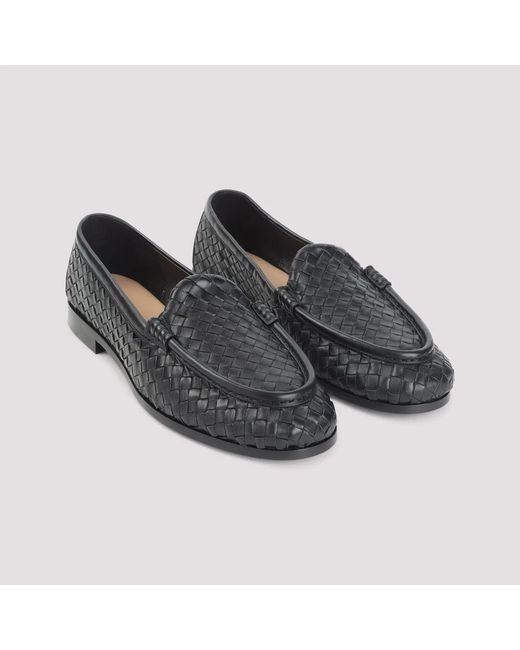 Bottega Veneta Black Silenzio Loafers for men