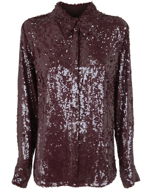 Dries Van Noten Purple 01630 Chowy Emb 7351 Shirt