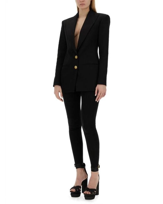 Balmain Black Single-Breasted Jacket