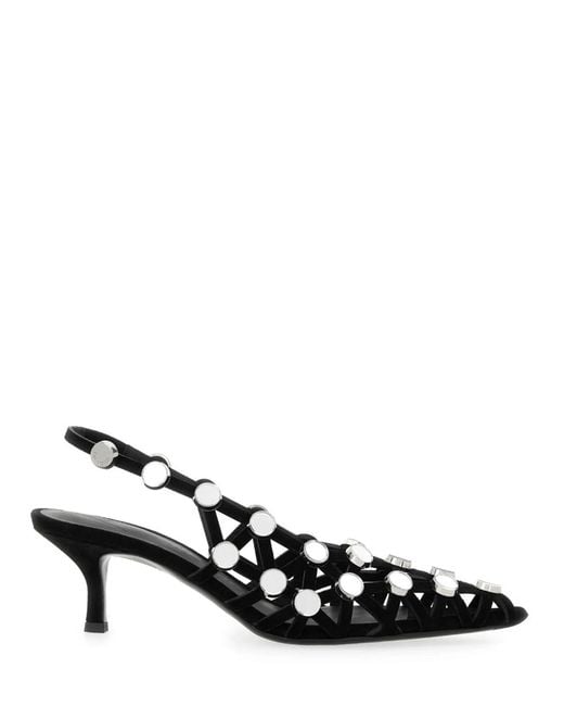 The Attico Black Slingback Grid