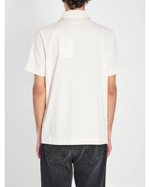 Moncler White Mini Polo Ss26 for men