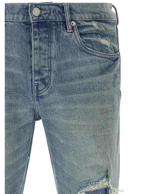 Purple Blue 'P001 Repairs' Jeans for men