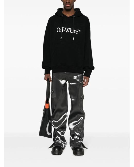 Off-White c/o Virgil Abloh Black Logo Print Hoodie