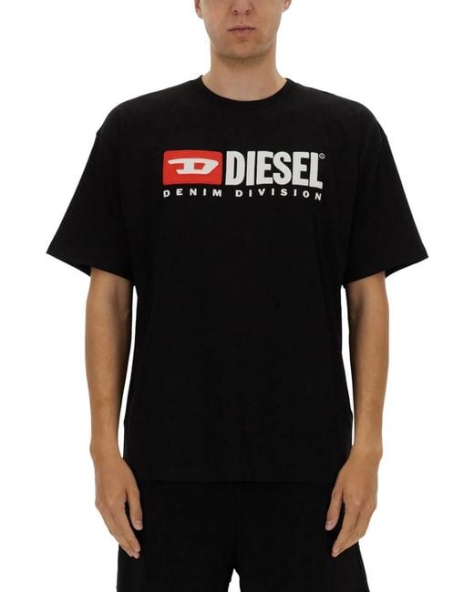 DIESEL Black T-Shirt "T-Boxt-Div" for men