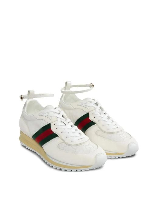 Gucci White Leather Sneakers